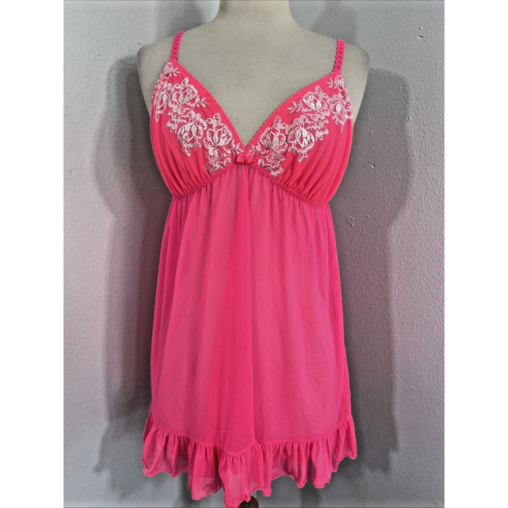 Secret Treasures Slip Dress Women XL Pink Lace Babydoll Sabrina Carpenter Fairy